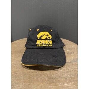 Vintage Iowa Hawkeyes Men Top of the World Embroidered Adjustable Hat Black/Gold